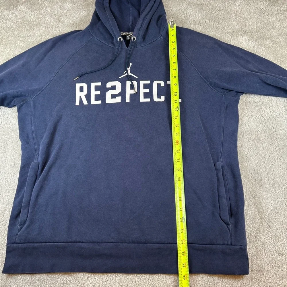 Jordan RE2PECT Hoodie Mens XL Navy Blue Derek Jeter Raglan Pullover 828553-419